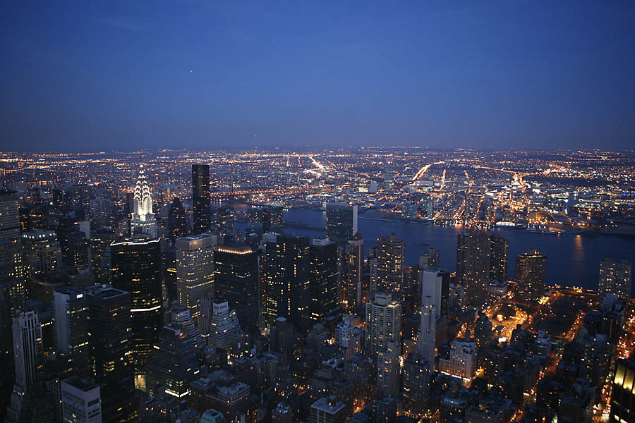 Blaue Stunde über Manhattan